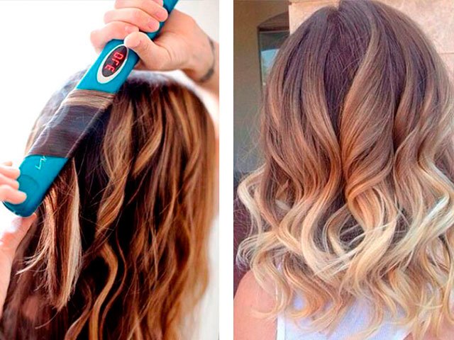 Medium hair styling at home