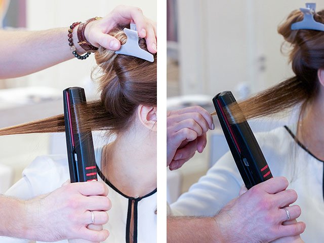 Medium hair styling at home