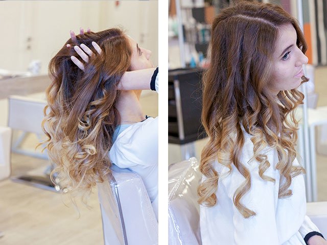 Medium hair styling at home