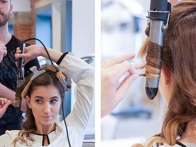 Medium hair styling at home