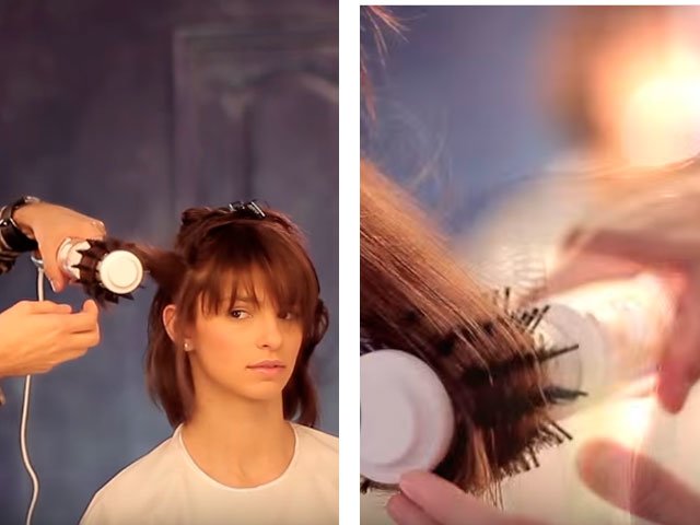 Medium hair styling at home