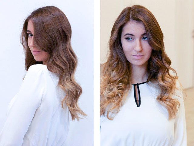 Medium hair styling at home