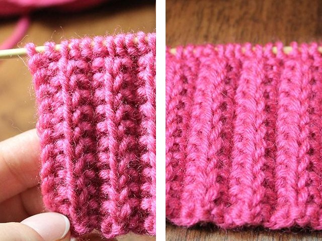 Knitting double-sided patterns