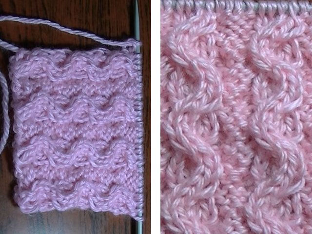 Knitting double-sided patterns