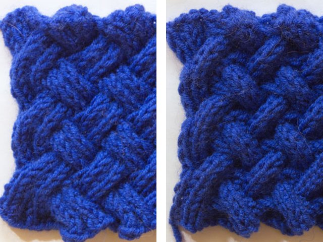 Knitting double-sided patterns