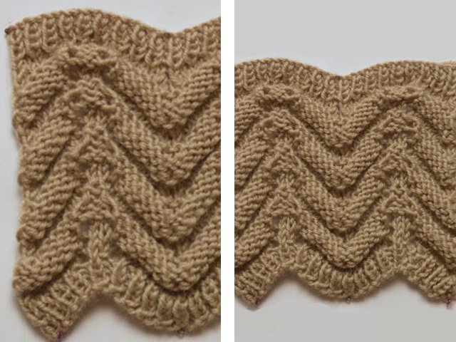 Knitting double-sided patterns