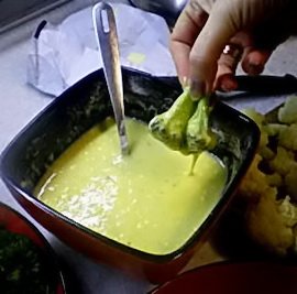 Broccoli in batter