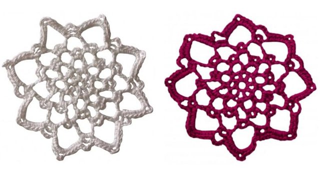 Crochet snowflakes