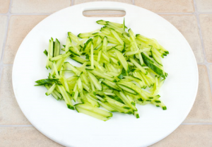 Salad with Crab Sticks, Corn and Ham
