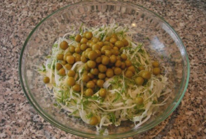 Coleslaw and Green Peas Salad