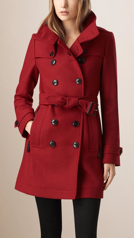 Red trench coat