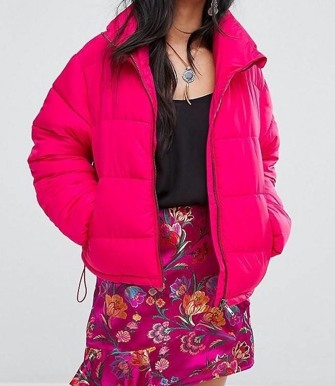 Pink puffer jacket Puffy pink jacket