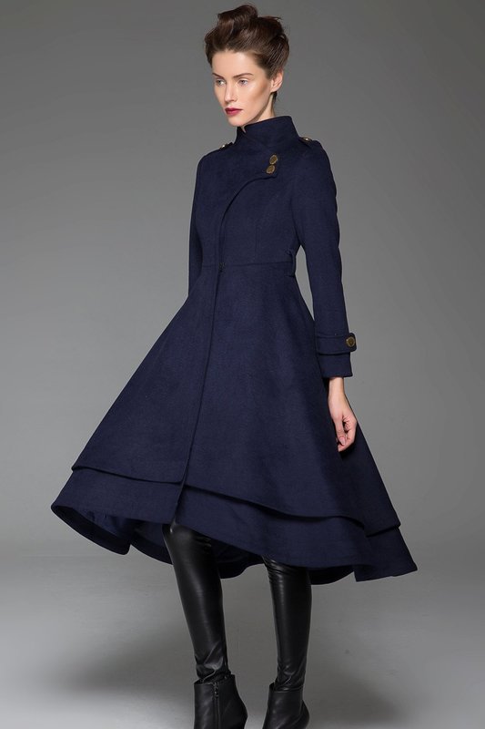 Blue coat dress