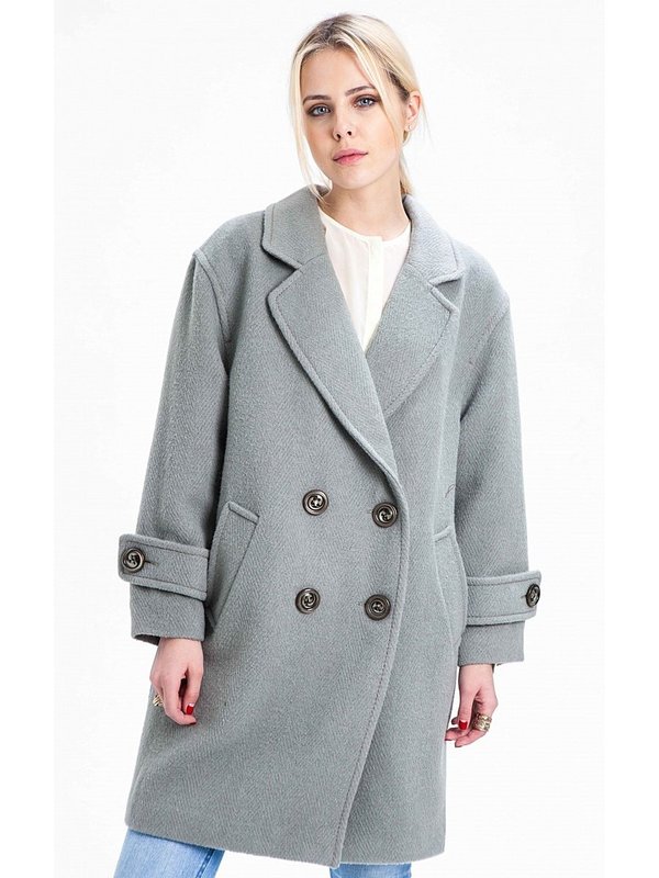 Gray oversized coat