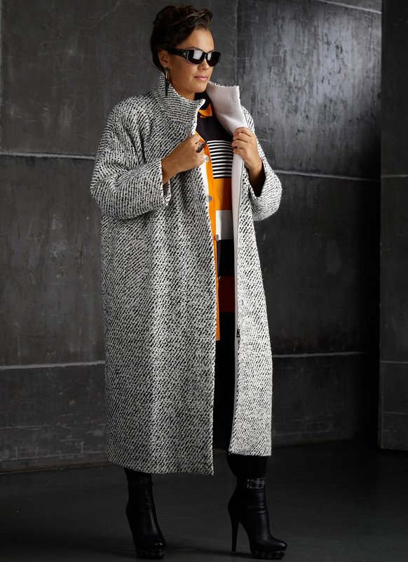 Gray oversized overcoat
