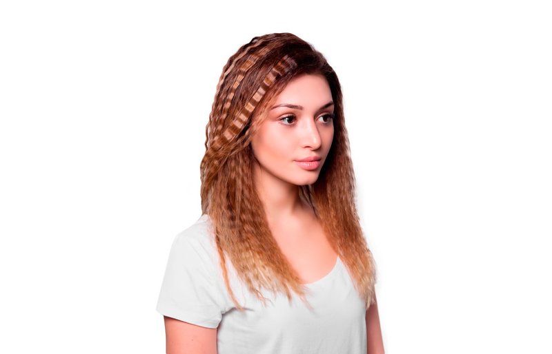 Girl with corrugation