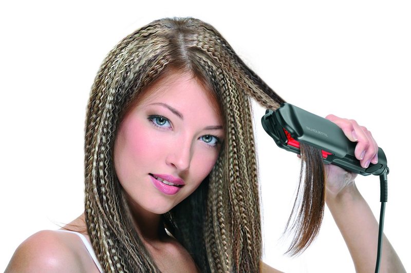 Girl makes herself a corrugation