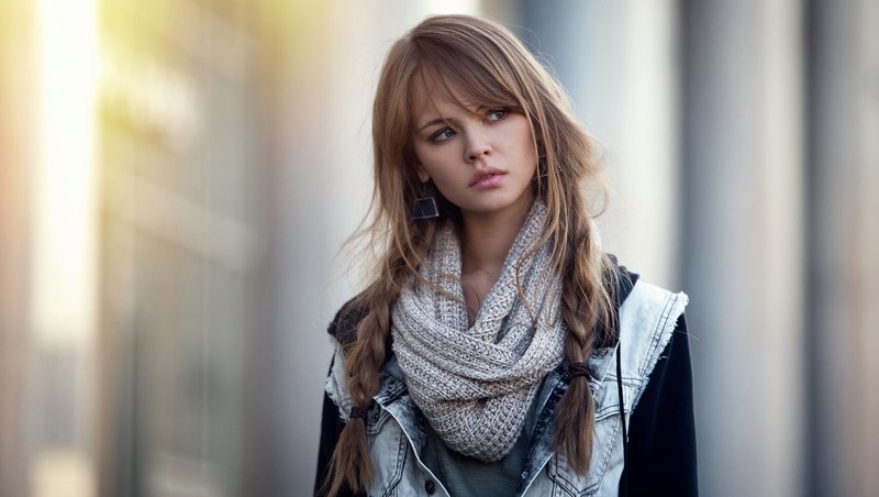 Girl with a scythe combined with bangs