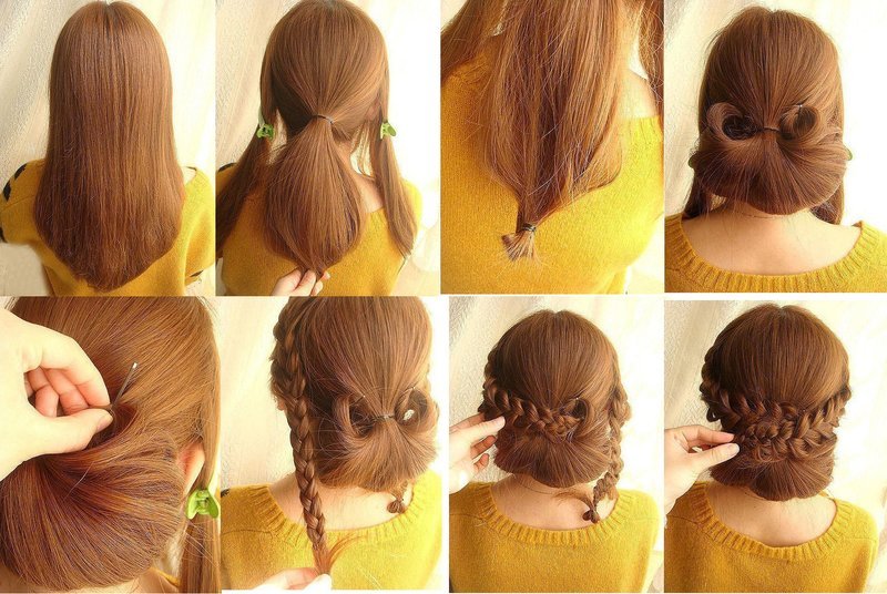 A bunch with braids: step by step