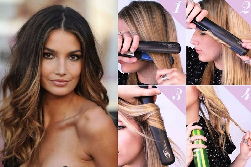 Creating curls with an iron: in stages