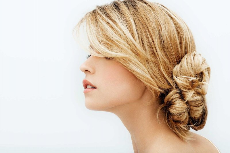 Girl with a bun on her side