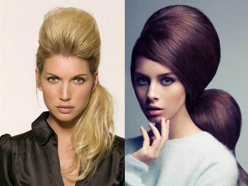 Girls with high hairstyles and bouffant