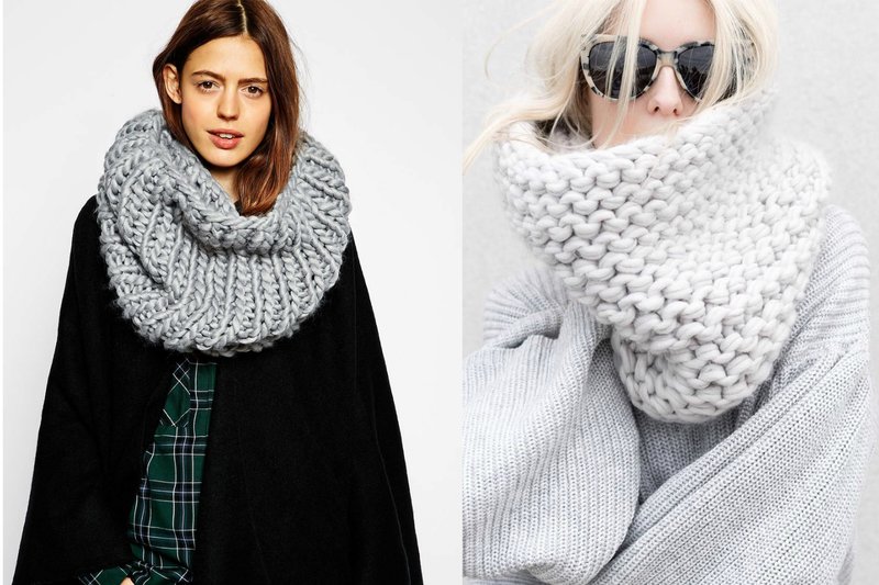 Women's knit snood scarf