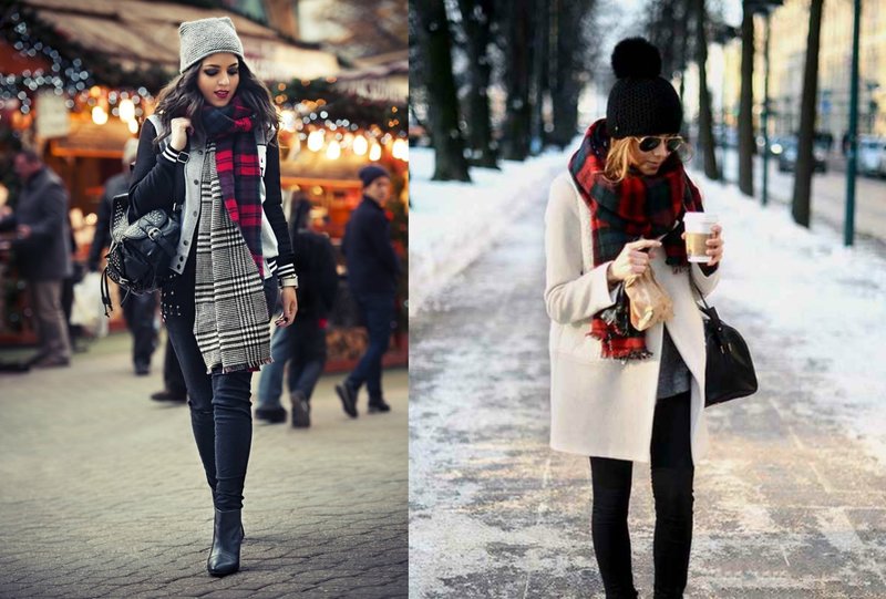 Scandinavian style women's scarf