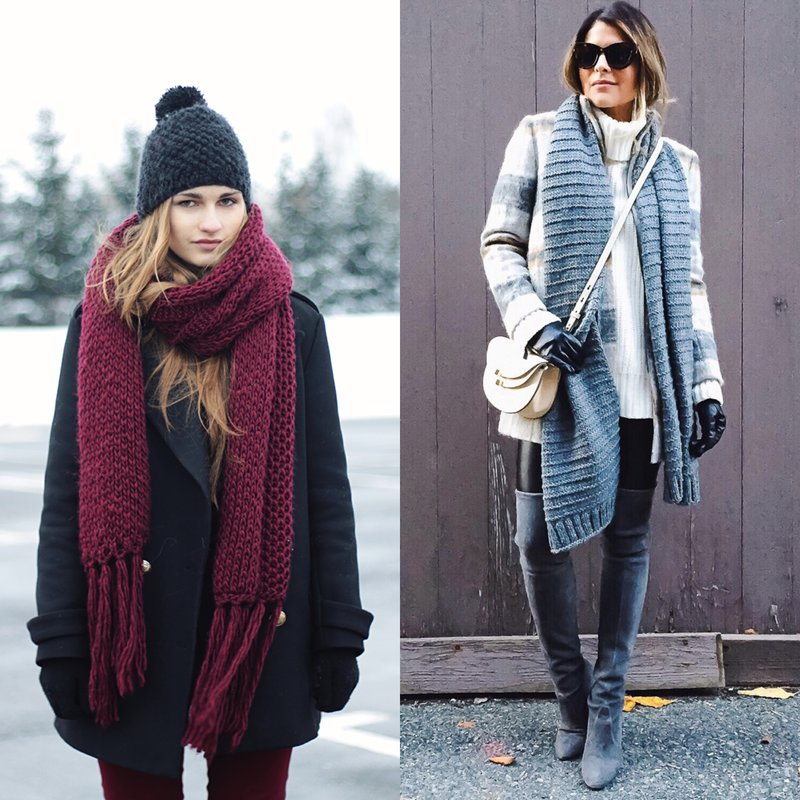 Fancy Knitted Long Scarves