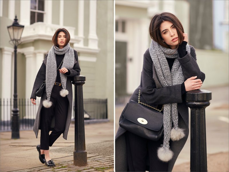 Long patterns of winter scarves