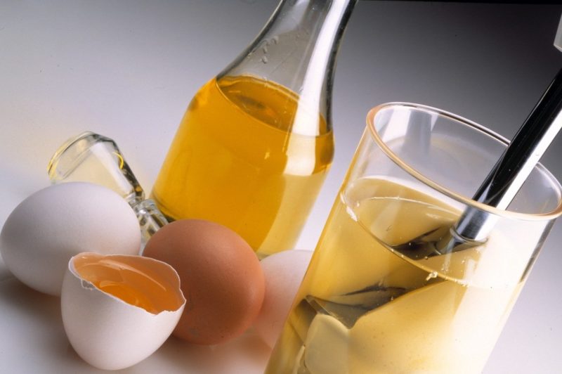 Face mask with egg and butter