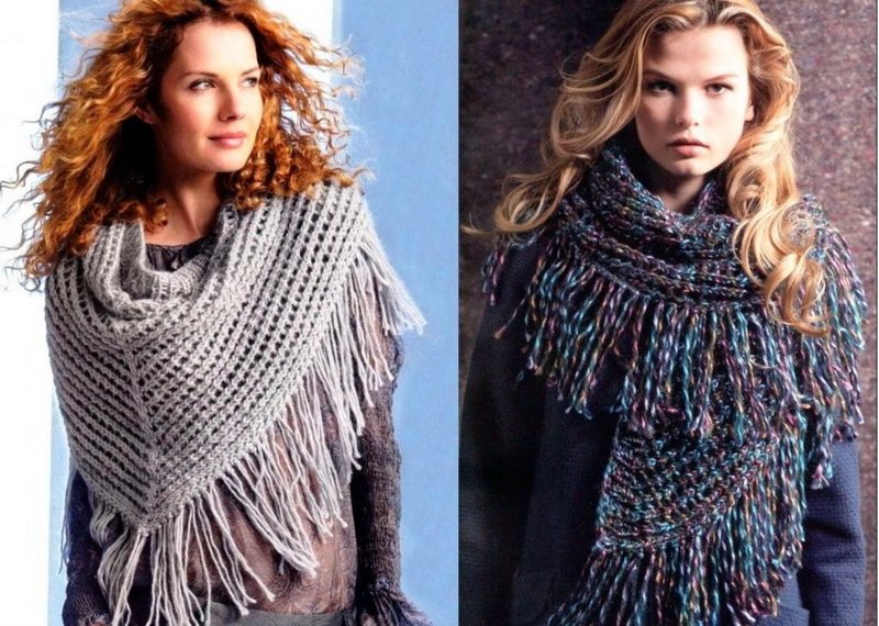 Full length fringed scarf