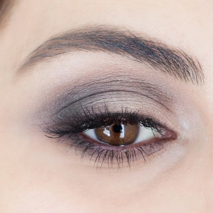 Delicate day makeup for brown eyes