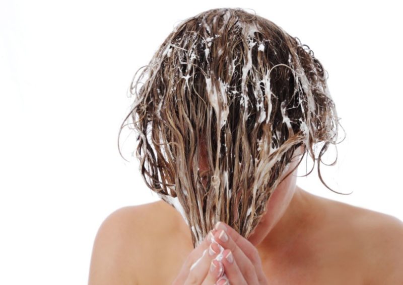 Kefir mask distribution by hair