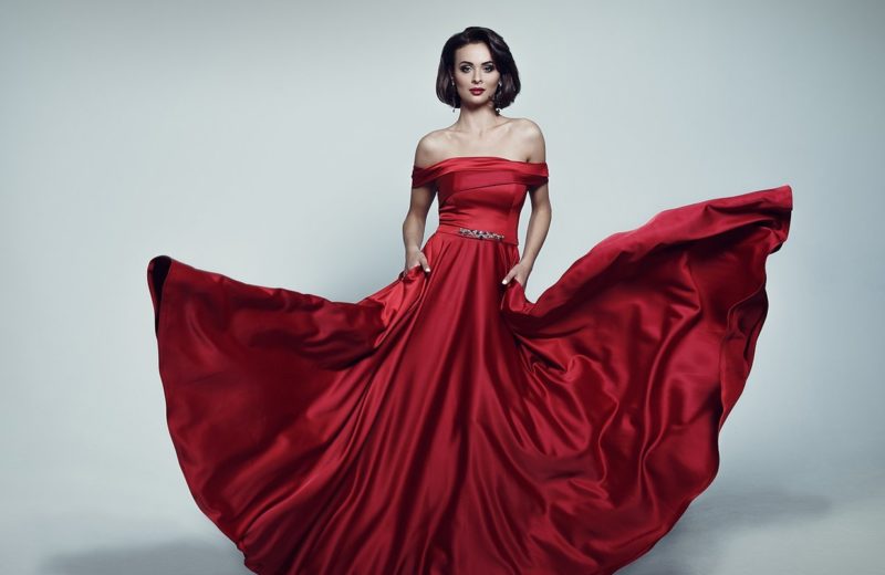 Red satin dress Red satin dress