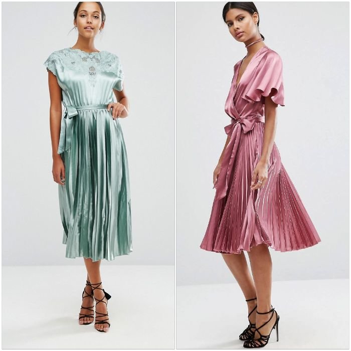 Model of evening dress made of natural silk Model of evening dress made of natural silk