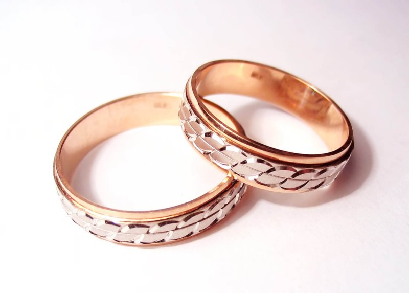 Faceted Wedding Rings