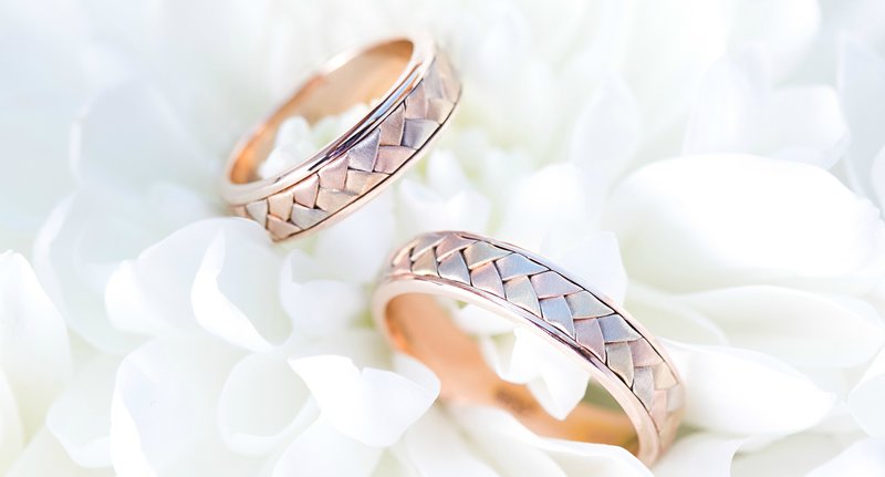 Faceted Wedding Rings