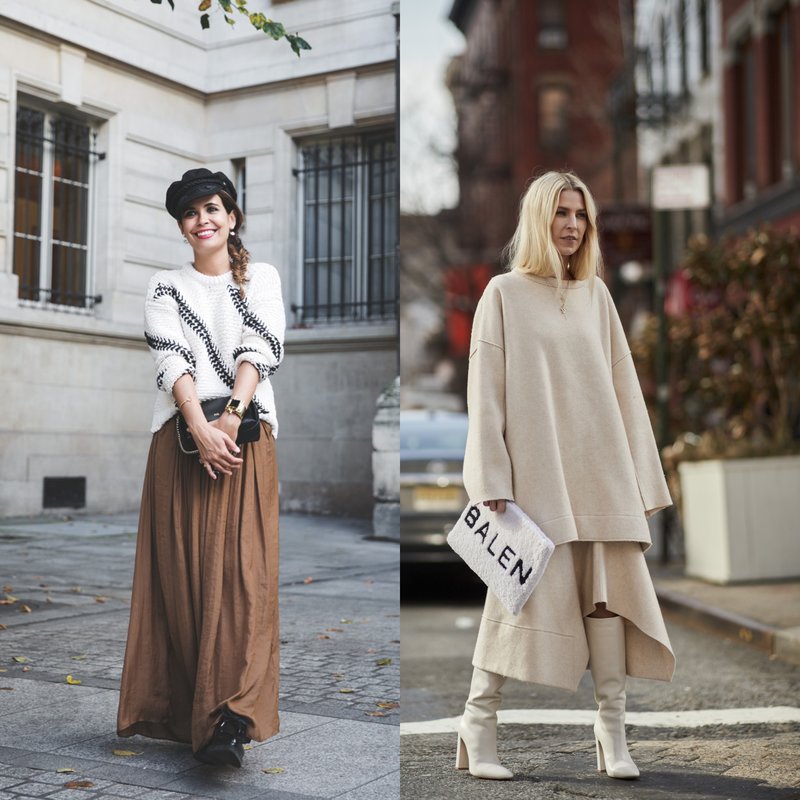 Unusual image in oversized clothes