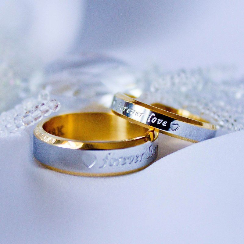Wedding rings with the inscription