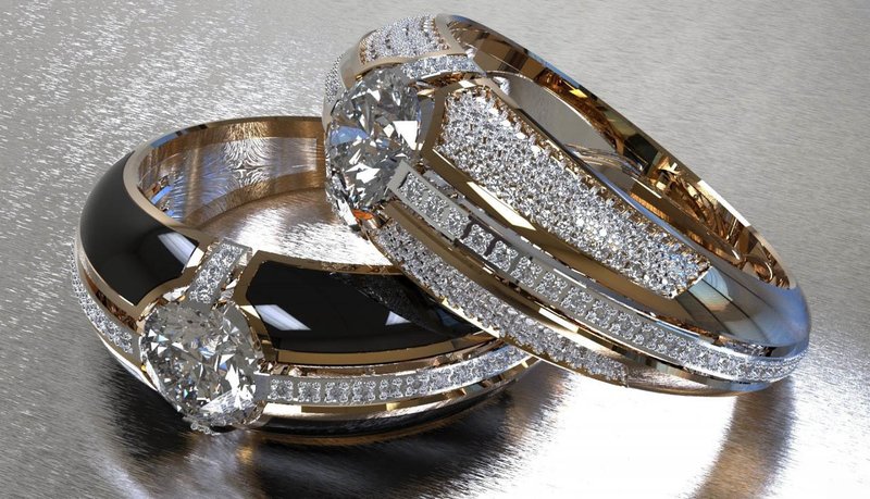 Unusual rings with stones