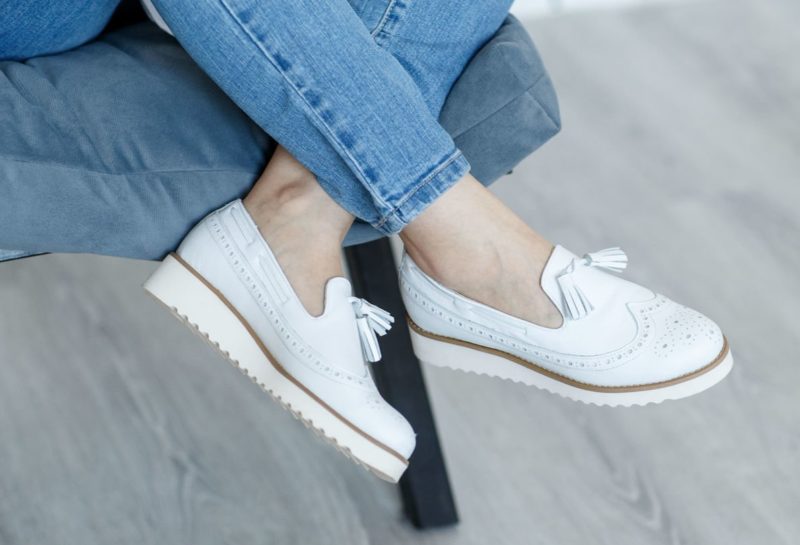 White loafers