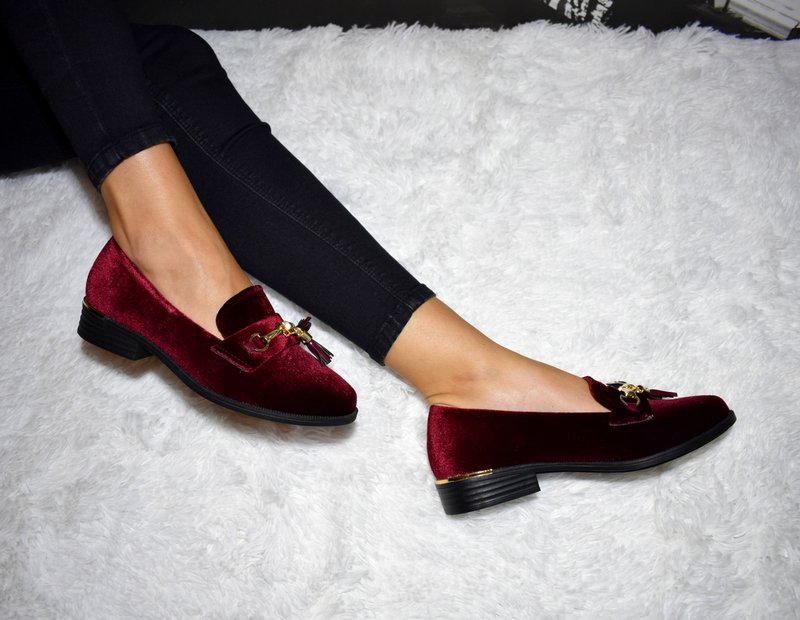 Women's suede loafers