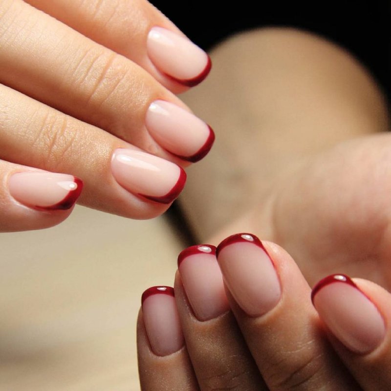 Color french manicure for short nails Color french manicure for short nails