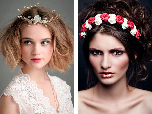 Hair jewelry with flowers