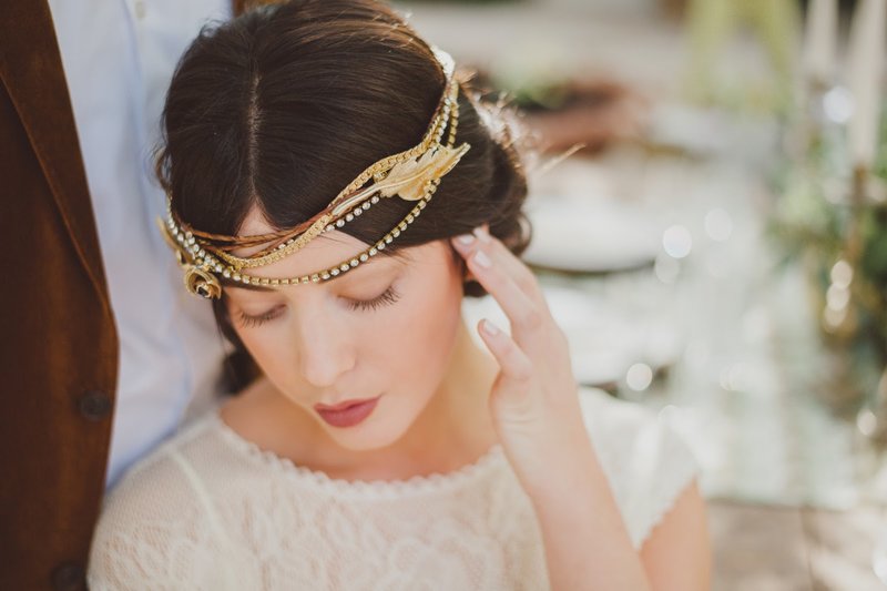Retro style wedding tiara