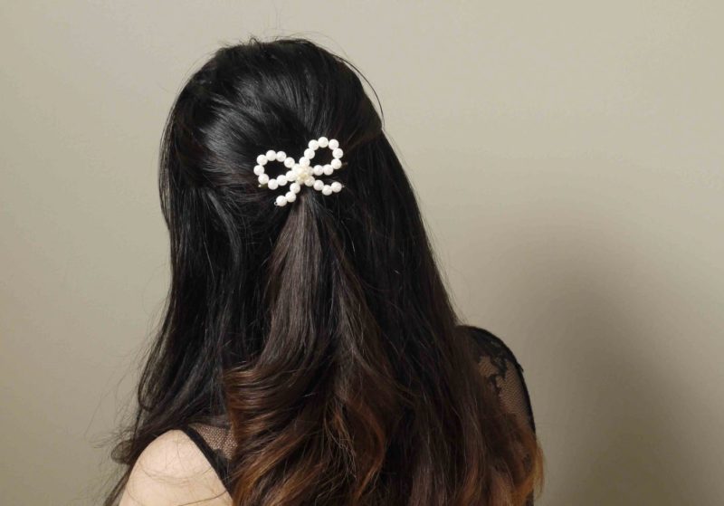 Pearl hair bow