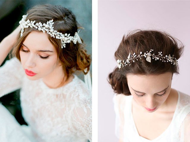 Wedding tiaras with stones