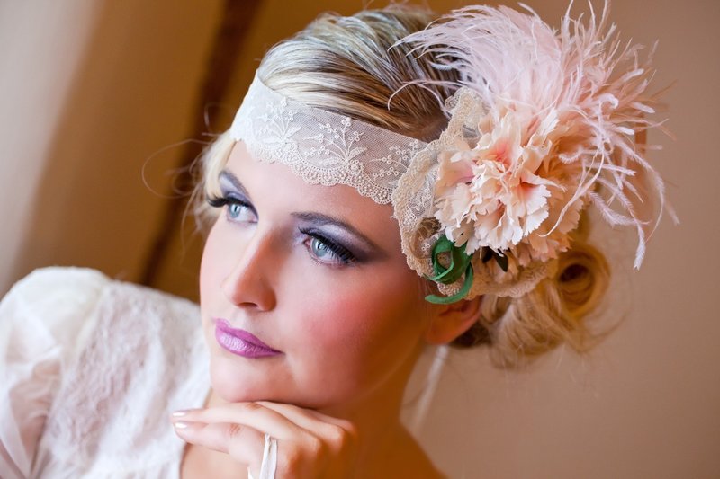 Wedding flower on the head