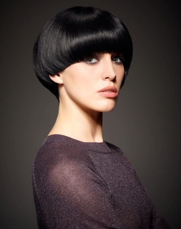 Girl with a classic haircut